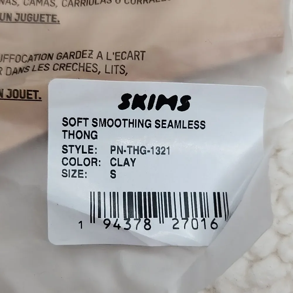 NWT SKIMS SOFT SMOOTHING SEAMLESS THONG COLOR CLAY - Picture 4 of 5